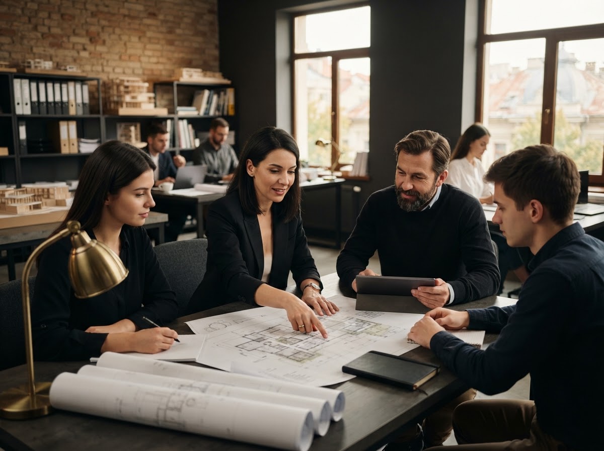 Prețuământ — echipă tehnică lucrând la modele de analiză a datelor
